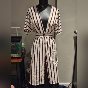 Charlotte Ruse Striped Button-Down Dress